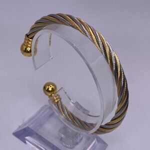 🐱 5 for $10.  GOLD & SILVERTONE CUFF BRACELET